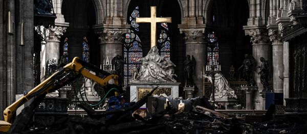 Travaux de restauration dans la cathédrale Notre-Dame de Paris - Sputnik Afrique