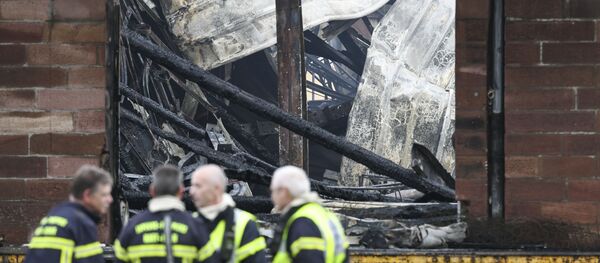 des pompiers après l'incendie qui s'est déclaré à Mulhouse dans la nuit du 18 au 19 mai - Sputnik Afrique