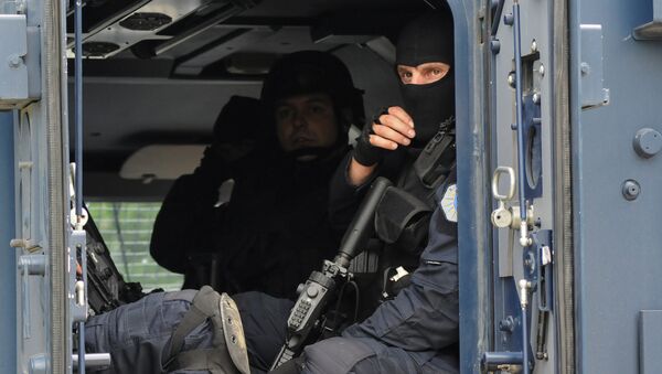 Припадници специјалне јединице косовске полиције на северу Косова и Метохије - Sputnik Afrique