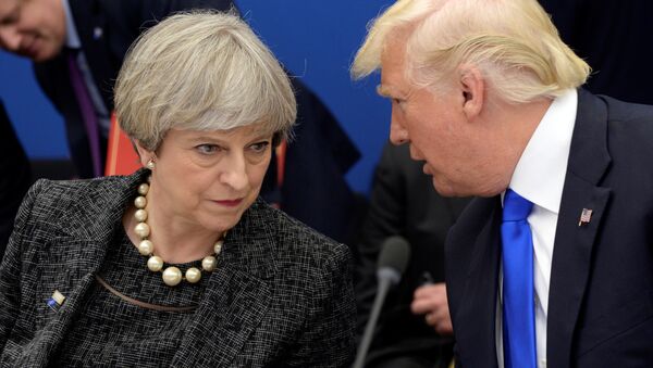 Theresa May et Donald Trump - Sputnik Afrique