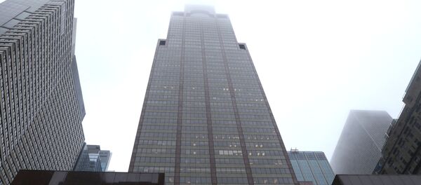 L'immeuble situé au 787, 7e avenue à Manhattan, où s'est écrasé un hélicoptère (10 juin 2019) - Sputnik Afrique