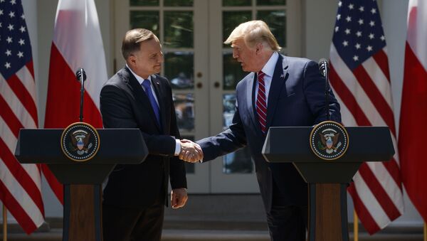 Andrzej Duda et Donald Trump - Sputnik Afrique