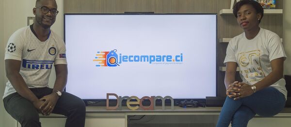 Clovis et Laetitia Djirebo, les cofondateurs de Jecompare.ci. - Sputnik Afrique