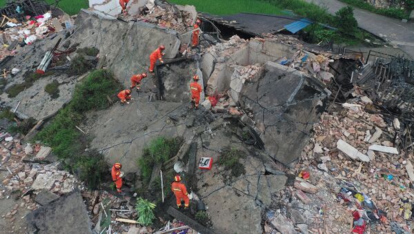 Les conséquences d'un fort sésme dans la province chinoise de Sichuan - Sputnik Afrique