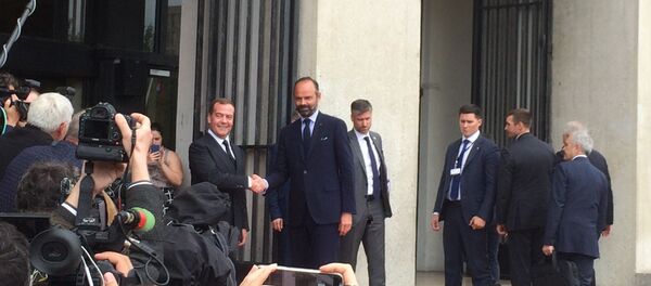 Édouard Philippe et Dmitri Medvedev au Havre - Sputnik Afrique