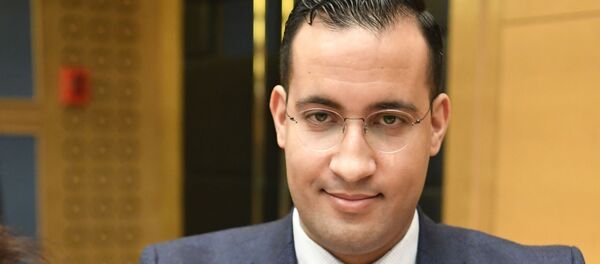 Alexandre Benalla lors d'une audition au Sénat sur ses passeports diplomatique - Sputnik Afrique