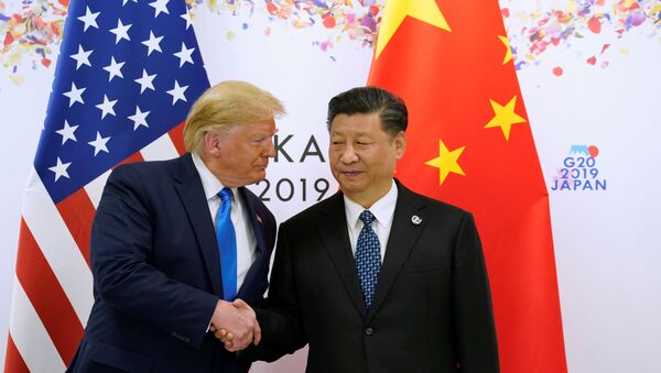 Donald Trump et Xi Jinping à Osaka  - Sputnik Afrique
