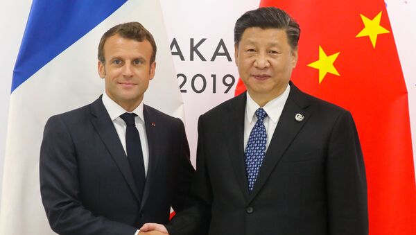 Emmanuel Macron et Xi Jinping - Sputnik Afrique