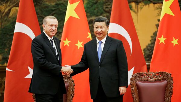 Recep Tayyip Erdogan et Xi Jinping (archive photo) - Sputnik Afrique