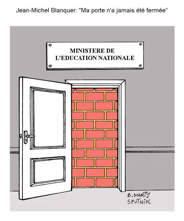 La #PorteDeBlanquer «ouverte» agite des internautes qui la prennent pour un «mur»  - Sputnik Afrique