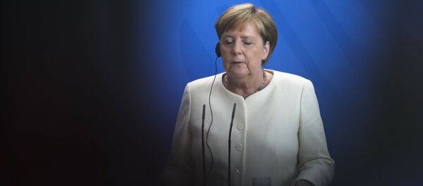 Bundeskanzlerin Angela Merkel bei einer Pressekonferenz mit der dänischen Premierministerin Mette Frederiksen - Sputnik Afrique
