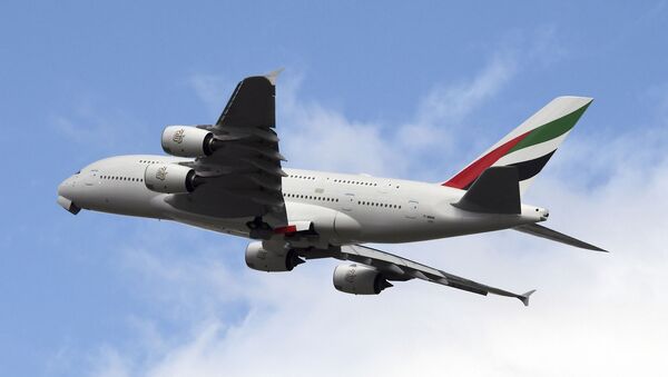 Un Airbus A380 de la compagnie aérienne Emirates - Sputnik Afrique