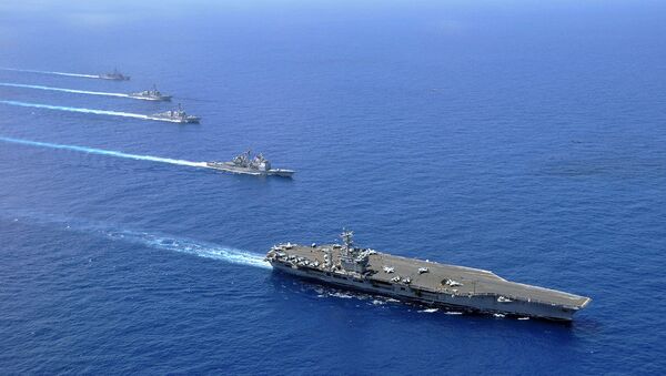 Des navires miliaires US en mer de Chine méridionale (photo d'archives) - Sputnik Afrique