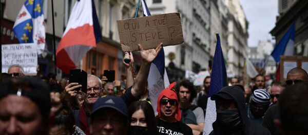  manifestation contre les violences policières après la mort de Steve Maia Caniço à Paris - Sputnik Afrique