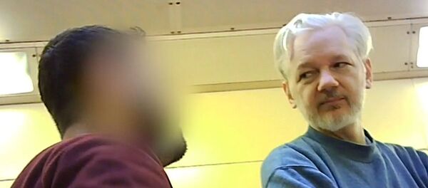 Julian Assange dans la prison de Belmarsh à Londres (archive photo) - Sputnik Afrique