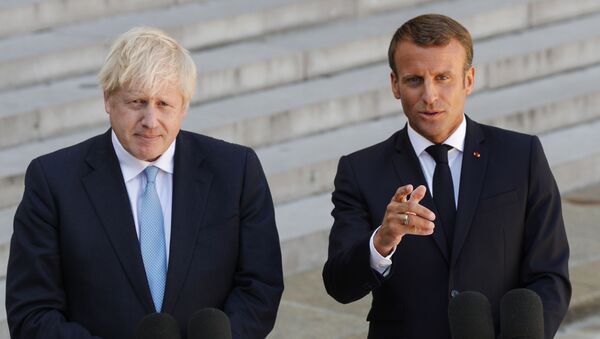 Emmanuel Macron reçoit Boris Johnson - Sputnik Afrique