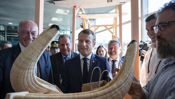 Emmanuel Macron lors du G7, le 24 août 2019, Biarritz - Sputnik Afrique