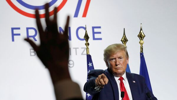 Donald Trump lors d'une conférence de presse au sommet du G7 à Biarritz - Sputnik Afrique
