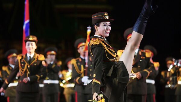 L’orchestre de l’Armée de Corée du Nord au festival Tour Spasskaïa à Moscou - Sputnik Afrique