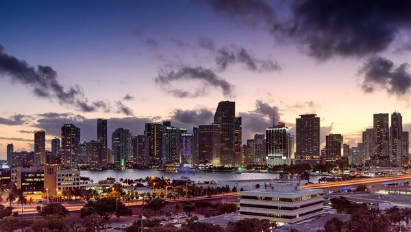 Miami, Florida, skyline, sunset - Sputnik Afrique