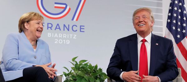Angela Merkel et Donald Trump au sommet du G7 à Biarritz - Sputnik Afrique