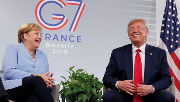 Angela Merkel et Donald Trump au sommet du G7 à Biarritz - Sputnik Afrique