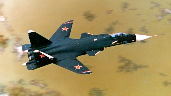 Un Su-47 en vol (archive photo) - Sputnik Afrique