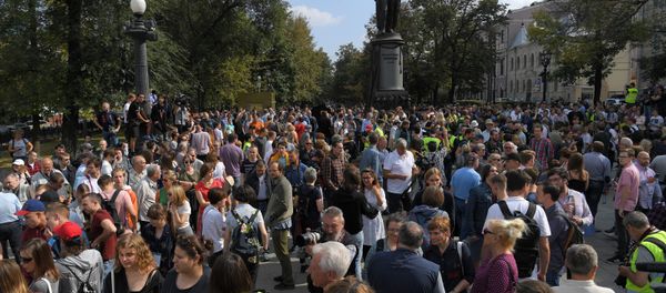 Action de protestation non autorisée à Moscou  - Sputnik Afrique