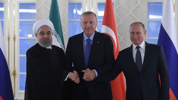 Rohani, Erdogan et Poutine à Ankara, le 16 septembre 2019 - Sputnik Afrique