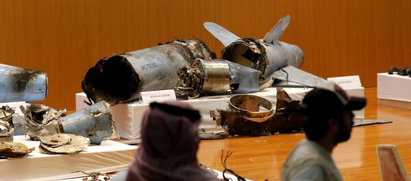 Des débris de missiles utilisés lors des attaques de drones présentés par Riyad - Sputnik Afrique