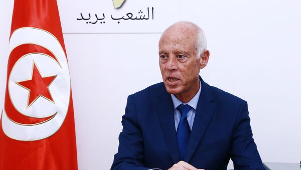 Le candidat indépendant à l'élection présidentielle tunisienne Kaïs Saïed  - Sputnik Afrique