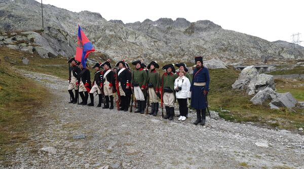 Des Russes et des Français dans les Alpes pour reconstituer une bataille de 1799 – images Des Russes et des Français dans les Alpes pour reconstituer une bataille de 1799 – images - Sputnik Afrique