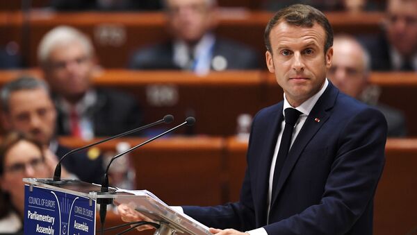 Macron tient un discours devant l'Assemblée parlementaire du Conseil de l'Europe (APCE) - Sputnik Afrique