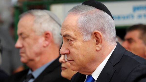 Benyamin Netanyahou et  Benny Gantz - Sputnik Afrique