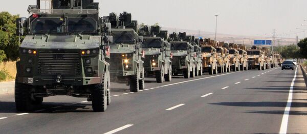 Des militaires turcs près de la frontière turco-syrienne, le 9 octobre 2019 - Sputnik Afrique