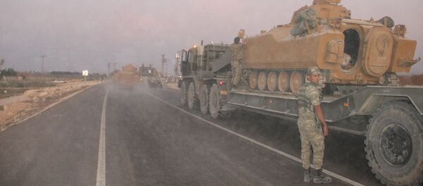 Troupes turques à la frontière syriennes - Sputnik Afrique