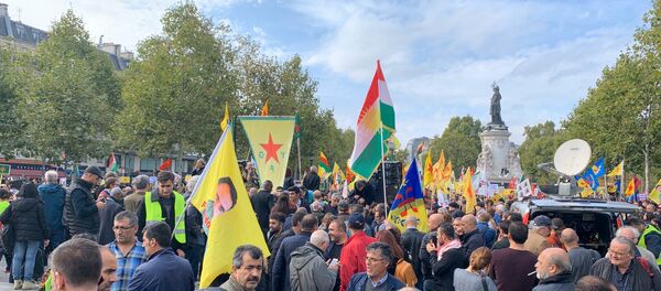 Manifestation en soutien aux Kurdes de Syrie - Sputnik Afrique