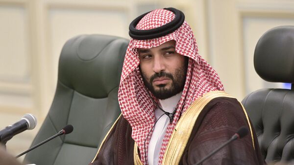 Le prince héritier Mohammed bin Salman assiste à une réunion avec le président russe Vladimir Poutine au palais royal saoudien à Riyad, en Arabie Saoudite. - Sputnik Afrique