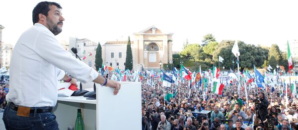 Rassemblement des partisans de la Ligue de Matteo Salvini à Rome - Sputnik Afrique