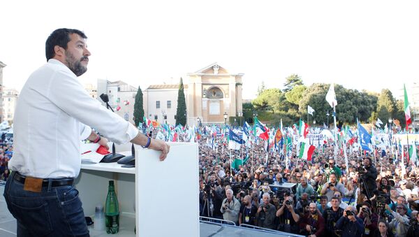 Rassemblement des partisans de la Ligue de Matteo Salvini à Rome - Sputnik Afrique