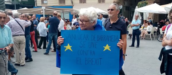 Une manifestation anti-Brexit à La Linea de la Concepcion Une manifestation anti-Brexit à La Linea de la Concepcion - Sputnik Afrique