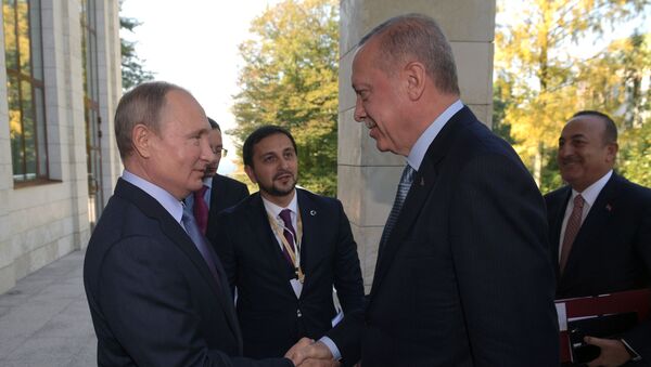 Poutine et Erdogan à Sotchi, le 22 octobre 2019 - Sputnik Afrique