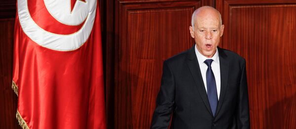 Kaïs Saïed lors de son discours d'investiture de 23 octobre 2019 - Sputnik Afrique