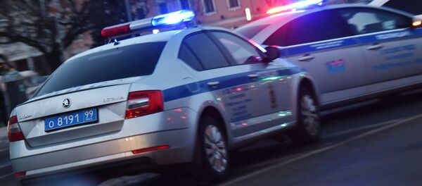 Автомобили полиции на дороге. - Sputnik Afrique