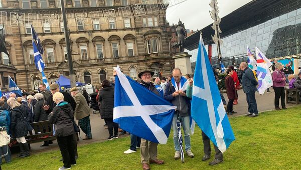 de manifestants en faveur de l’indépendance de l’Écosse - Sputnik Afrique