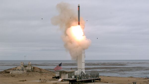 Un test d'un missile de moyenne portée américain - Sputnik Afrique