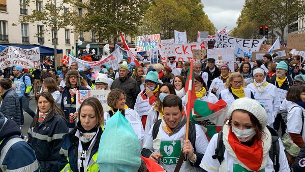 Manifestation des personnels hospitaliers à Paris, 14 novembre 2019 - Sputnik Afrique