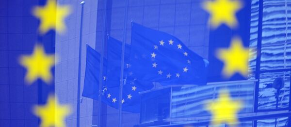 Drapeaux de l'UE à Bruxelles - Sputnik Afrique