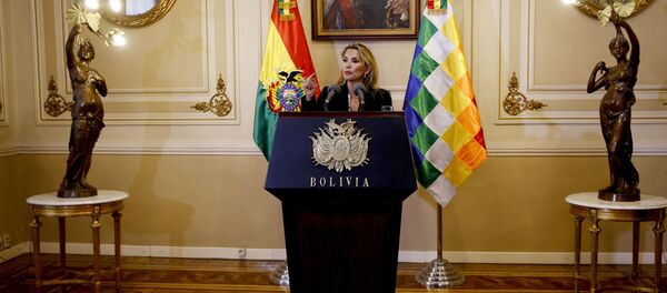 Jeanine Áñez, presidenta de facto de Bolivia Jeanine Áñez, presidenta de facto de Bolivia - Sputnik Afrique