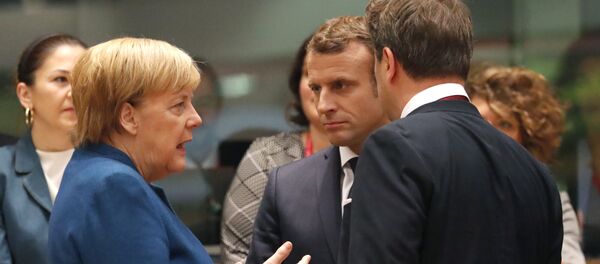 Angela Merkel et Emmanuel Macron à Bruxelles (archive photo) - Sputnik Afrique